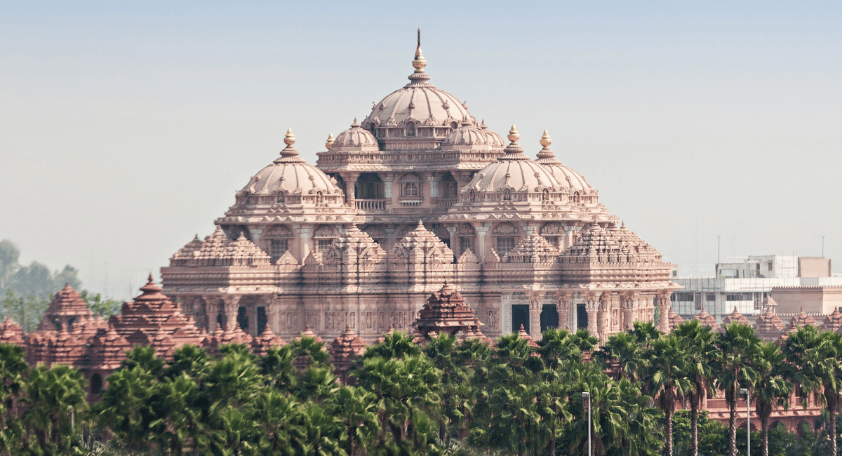 The Akshardham Temple in Delhi is a stunning example of contemporary Indian architecture and spirituality