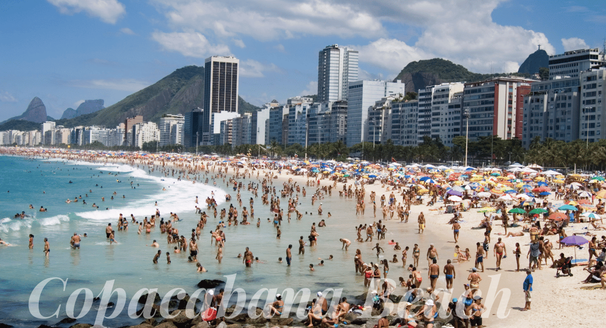 Copacabana Beach, located in the vibrant city of Rio de Janeiro, Brazil, is one of the most famous beaches in the world