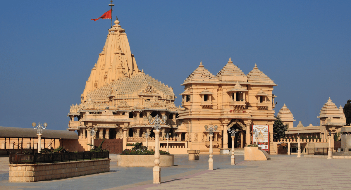 Somnath Temple, located on the western coast of Gujarat,