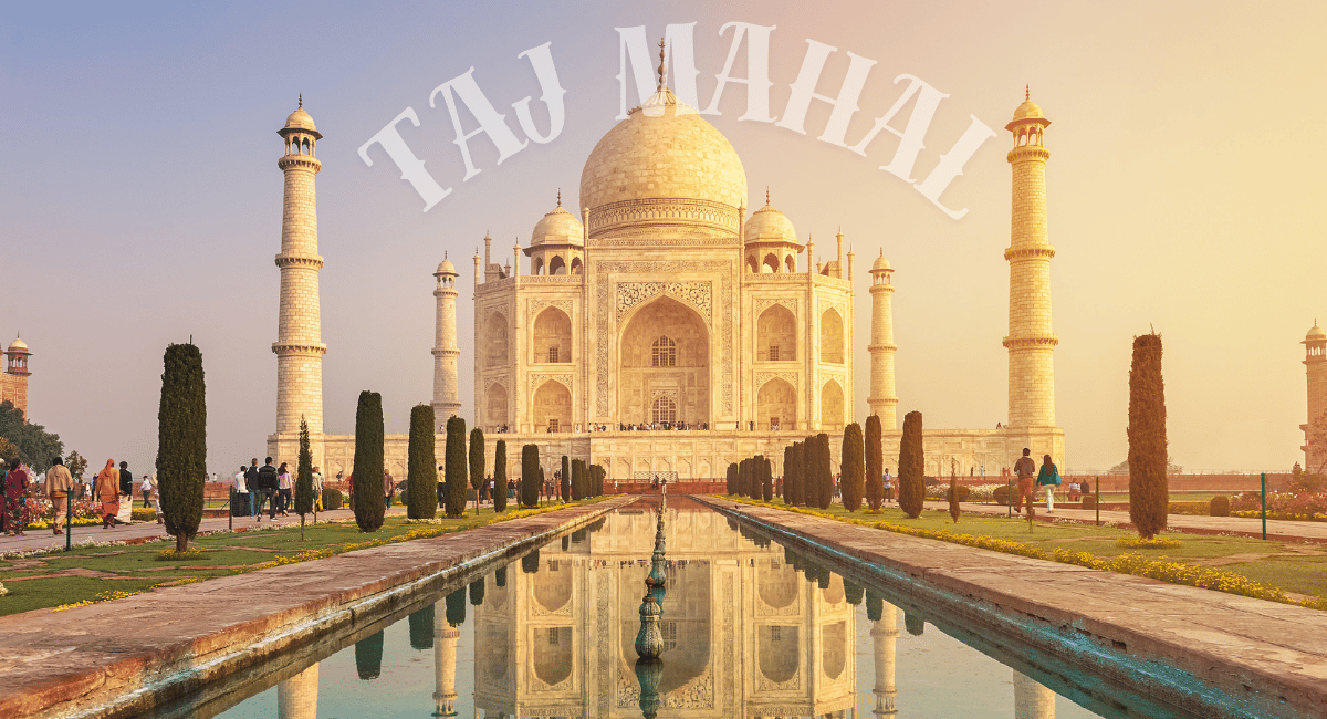 The Taj Mahal, located in Agra, India, stands as a breathtaking symbol of love and an architectural masterpiece among the landmarks of the world