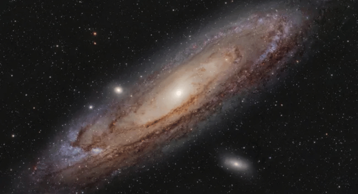 The Andromeda Galaxy, located approximately 2.537 million light-years away from Earth, is one of the most stunning celestial objects in the night sky